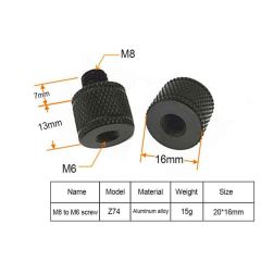 Adapter Screw M8 to M6