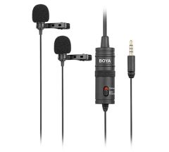 BY-M1DM Dual Lavalier Microphone for Smartphones & DSLR