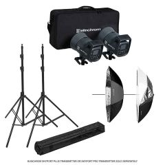 Elinchrom ELC 125/125 Umbrella To Go Kit + Stands