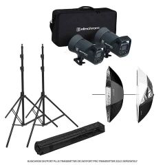 Elinchrom ELC 500/500 Umbrella To Go Kit + Stands