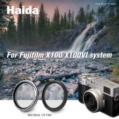 Haida NanoPro X100 Mist Black 1/4 Filter for FujiFilm X100 / X100VI Series Digital Cameras - Black