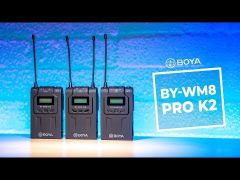 Boya BY-WM8 Pro-K2 TWIN UHF Dual-Channel Wireless Microphone System 500125