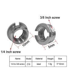 Reducing Adapter Screw 3/8 inch to 1/4 inch Z16