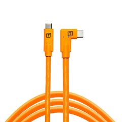 Tether Tools TetherPro USB-C to USB-C Right Angle  4.6m Hi-Vis Orange