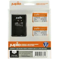 2 x Jupio Sony NP-BX1 Batteries + Charger