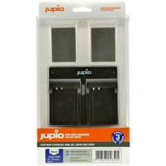Jupio 2x Olympus BLN1 Batteries + USB Dual Charger