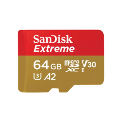 SanDisk 64GB Extreme MicroSDXC UHS-I 160mb/s V30 A2 Memory Card SDSQXA2-064G