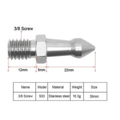 Stainless Steel Replacement Tripod Spike 3/8 Inch S03