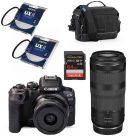 Canon EOS R10 Camera + 18-45mm Lens + 100-400mm Lens + Memory Card + Tenba Shoulder Bag +  UV Filters