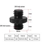 Double Head Adapter Screw 3/8 inch Male to 3/8 inch Male Z50