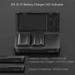 2x Compatible Nikon EN-EL15 Batteries + Dual Charger Powerbank Case. 