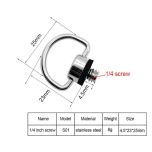 D Ring 1/4 Inch  Screw S01