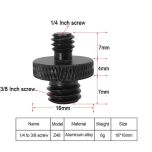 Double Head Adapter Screw 1/4 inch Male to 3/8 inch Male Z48