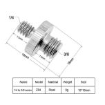 Double Head Adapter Screw 1/4 inch Male to 3/8 inch Male Z84