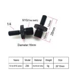 Double Head Adapter Screw Long 1/4 inch Male to M10-20 Male Z89