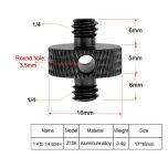 Double Head Screw 1/4 Inch male to 1/4 inch male with Hole Z106