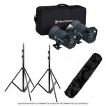 Elinchrom ELC 500/500 Flash Set + Stand Set & Bag